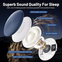 Bluetooth 6.0 Pillow Speaker | Ultra-Thin Under Pillow Sleep Speaker